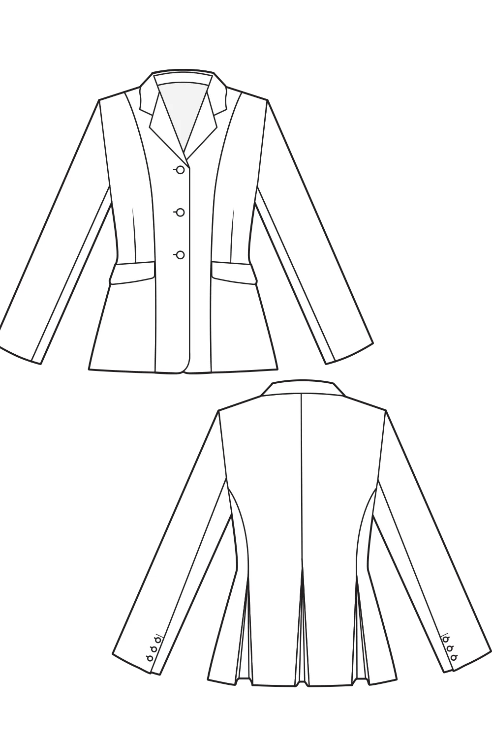 56-1 Tailored Single Breasted Blazer