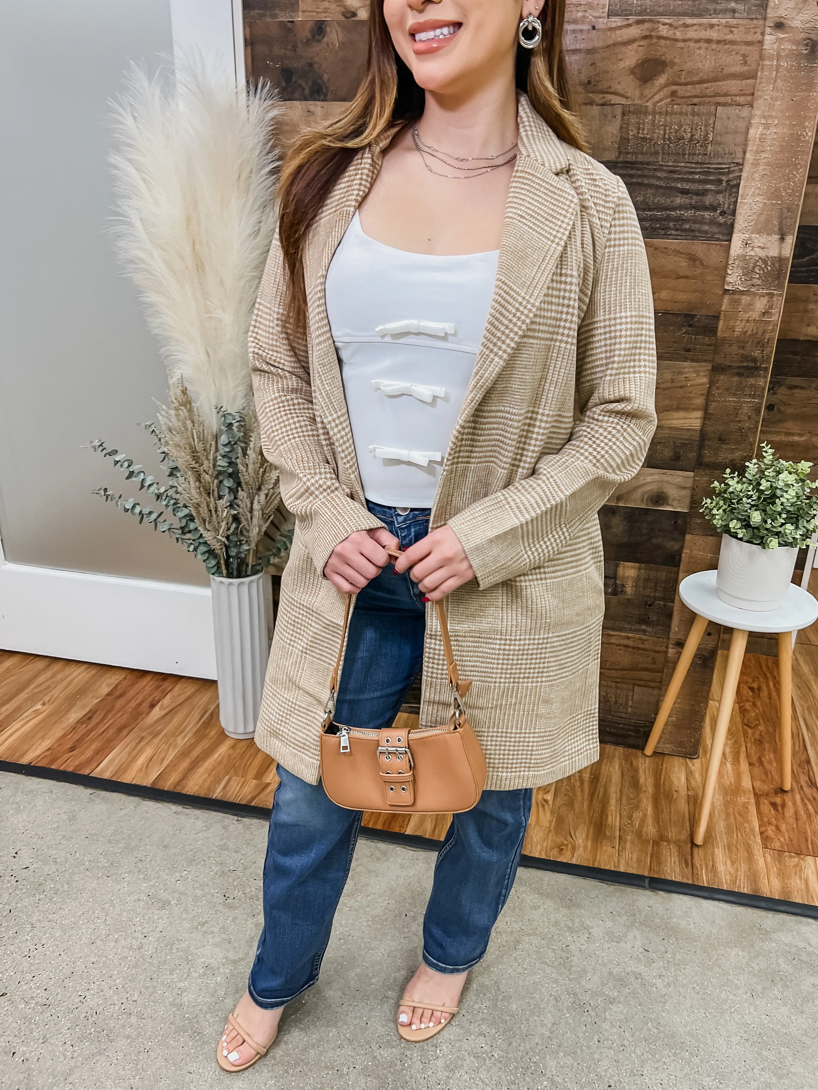 Alicia Long Plaid Coat