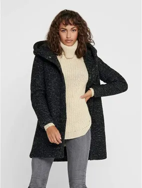 Black Melange Ladies Onlsedona Boucle Wool Coat OTW Noos - ONLY
