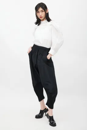 Black Pleated Balloon Trouser