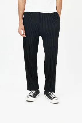 Black Pleated Side Pocket Trousers
