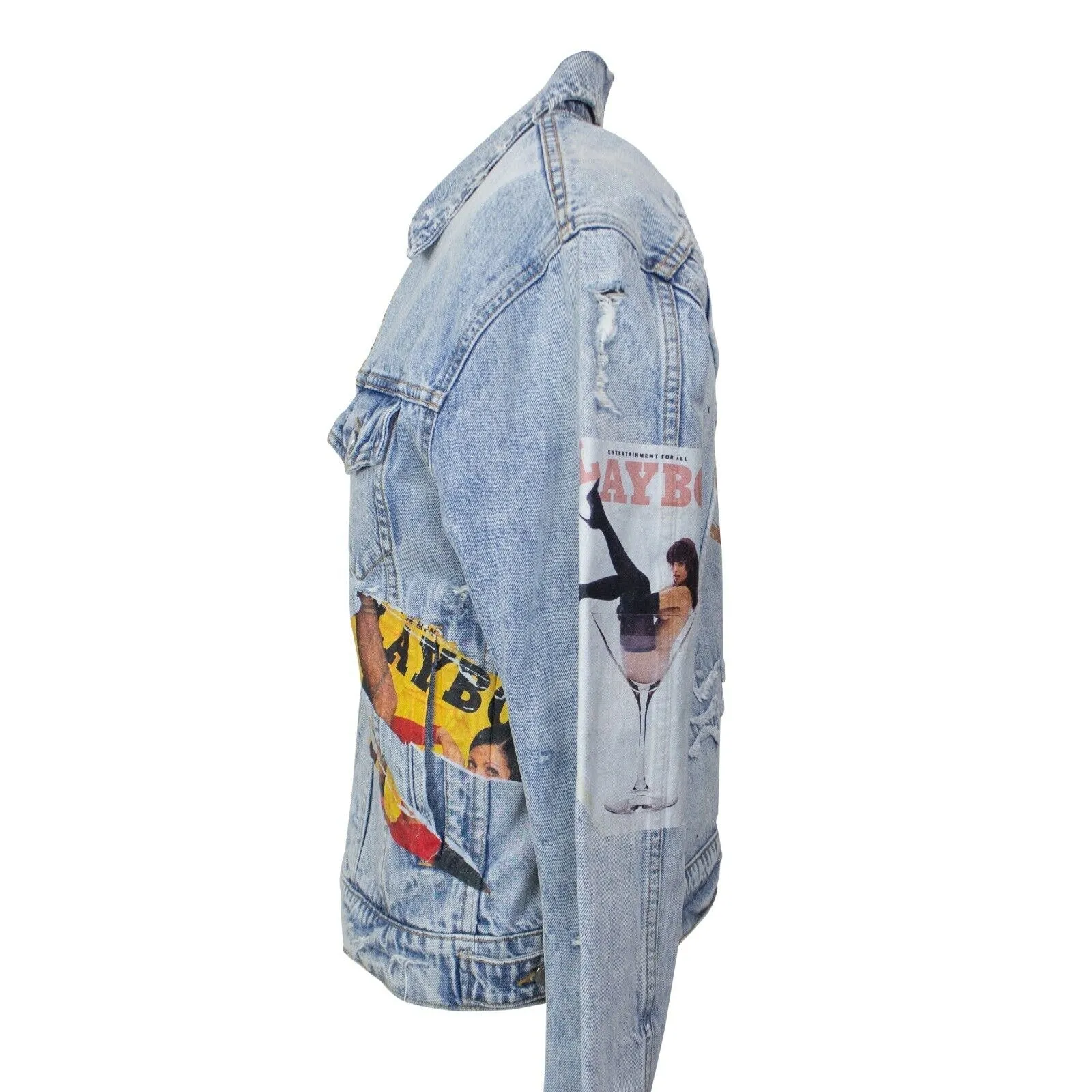 Blue Playboy Magazine Trucker Jacket