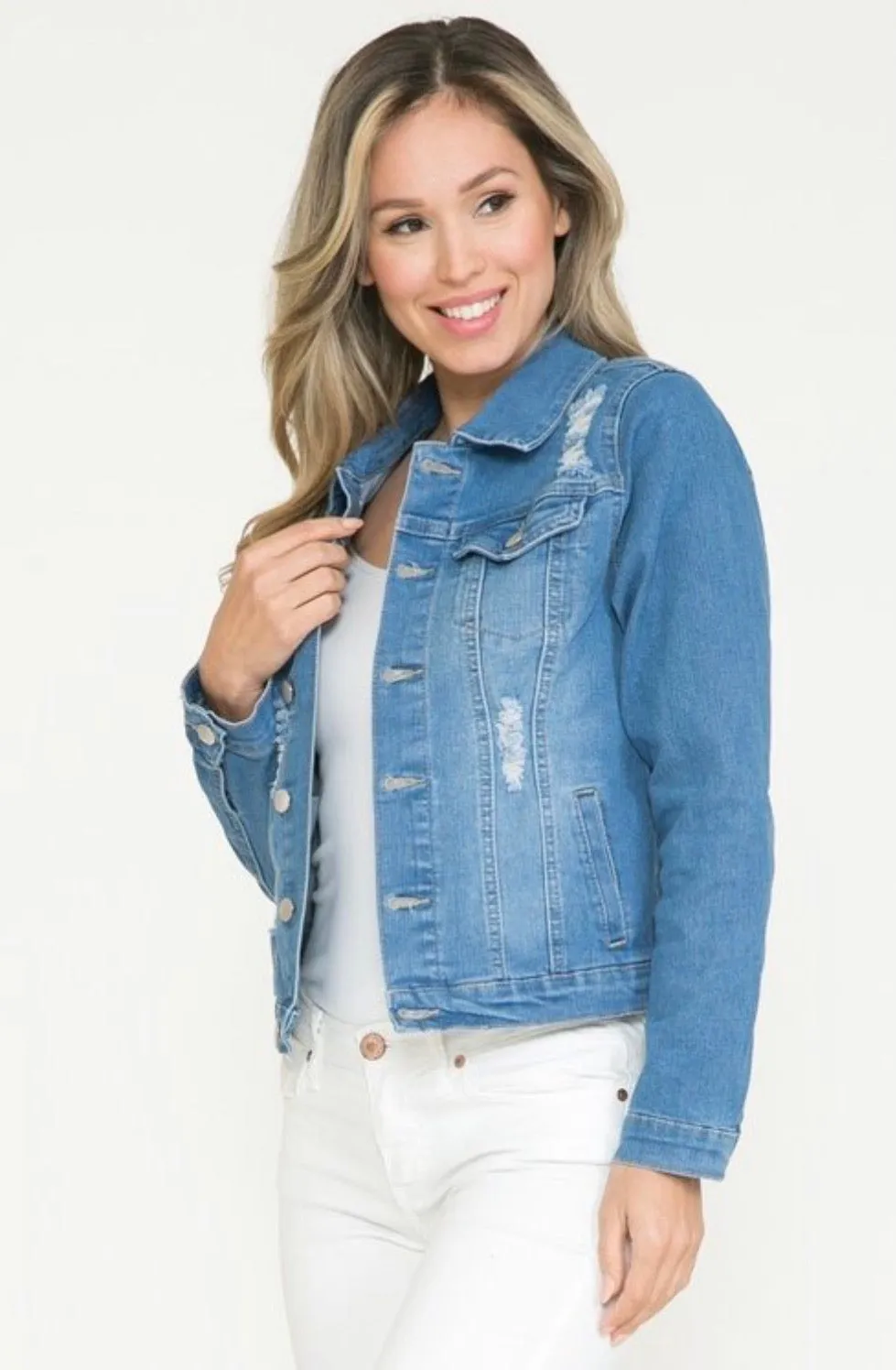 Bree Distressed Denim Jacket