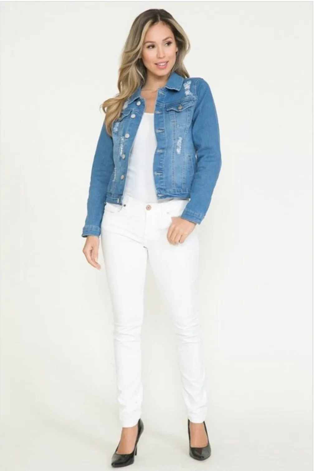 Bree Distressed Denim Jacket
