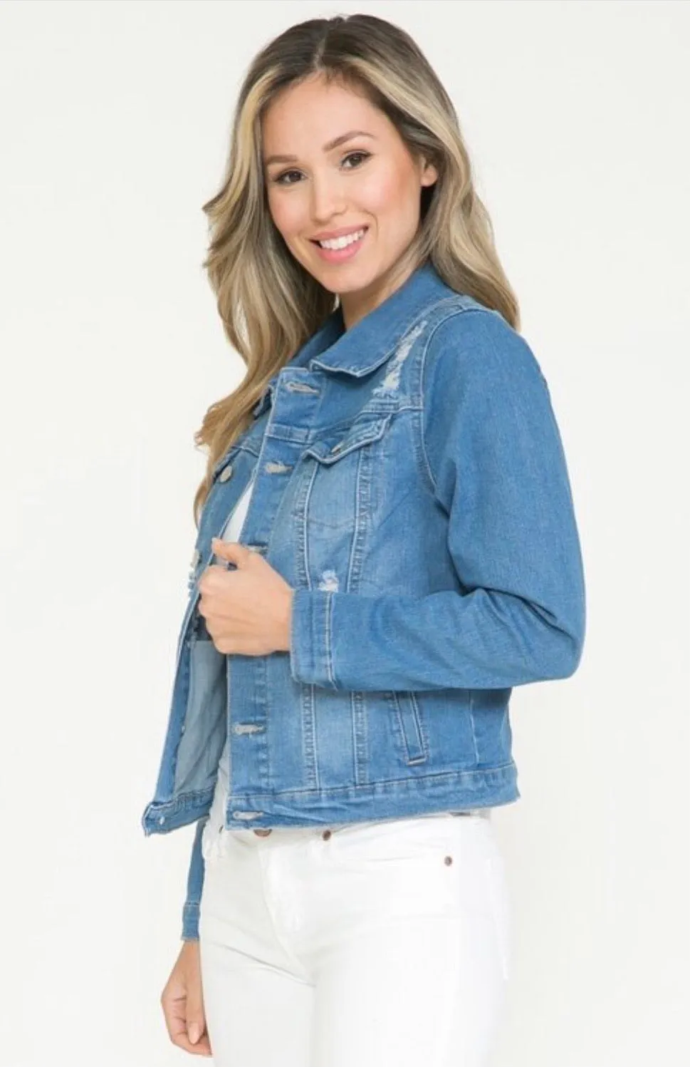 Bree Distressed Denim Jacket