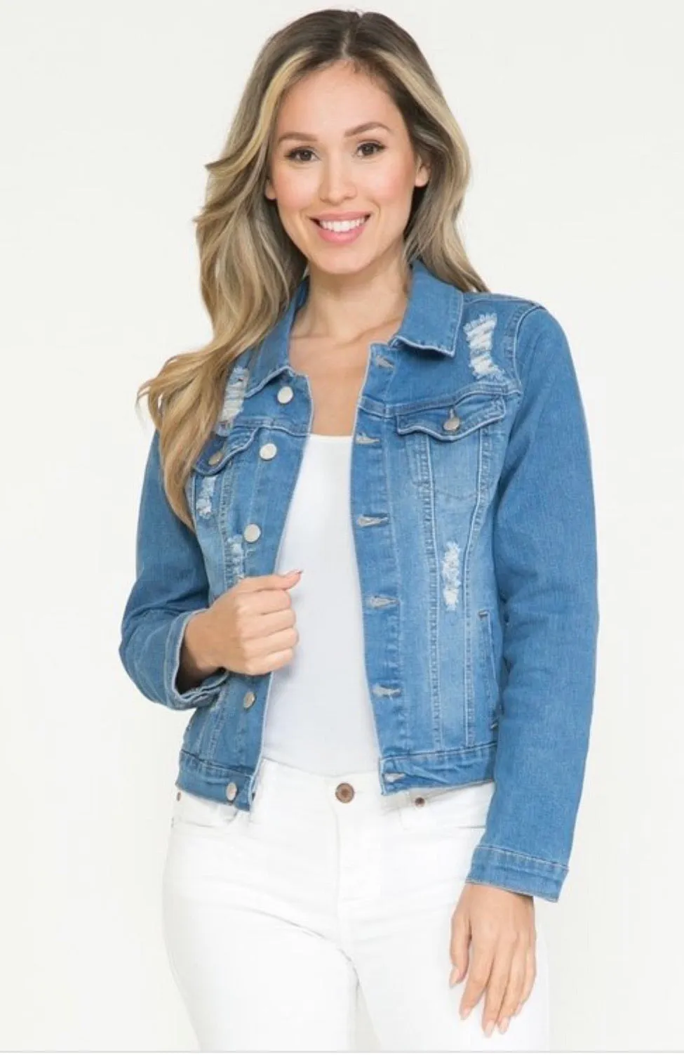Bree Distressed Denim Jacket