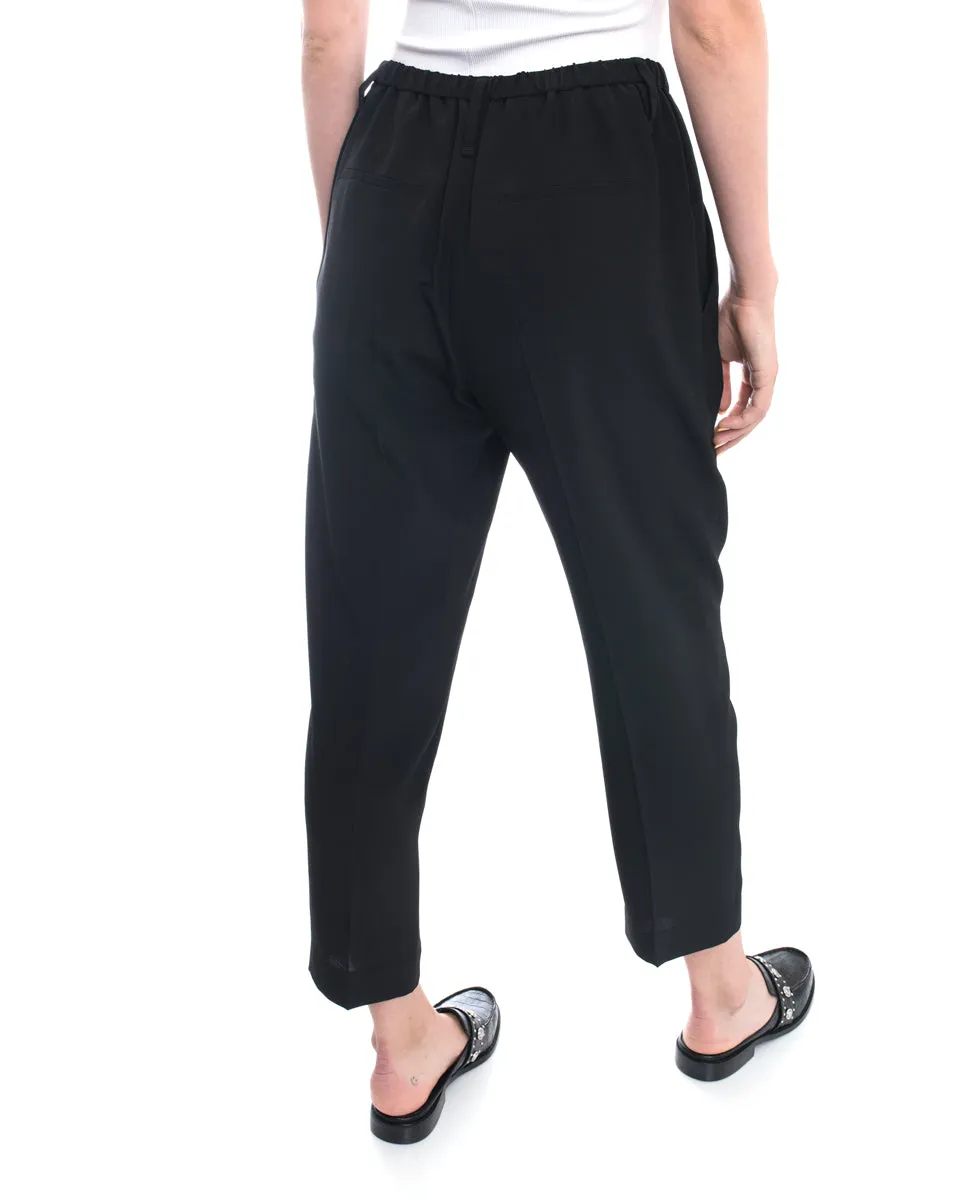 Brunello Cucinelli Black Silk Pleated Trousers - 6