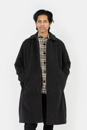 Car Coat Merino Wool - Dark Grey Melange