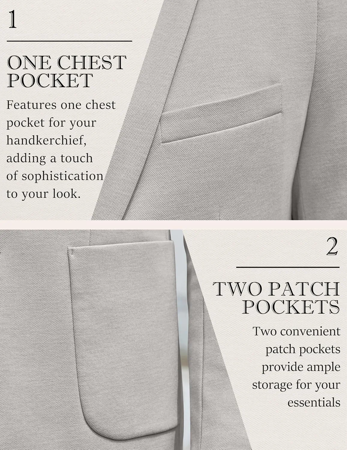COOFANDY Men's Casual Knit Blazer Slim Fit Sport Coat Stretch Two Button Suit Jacket