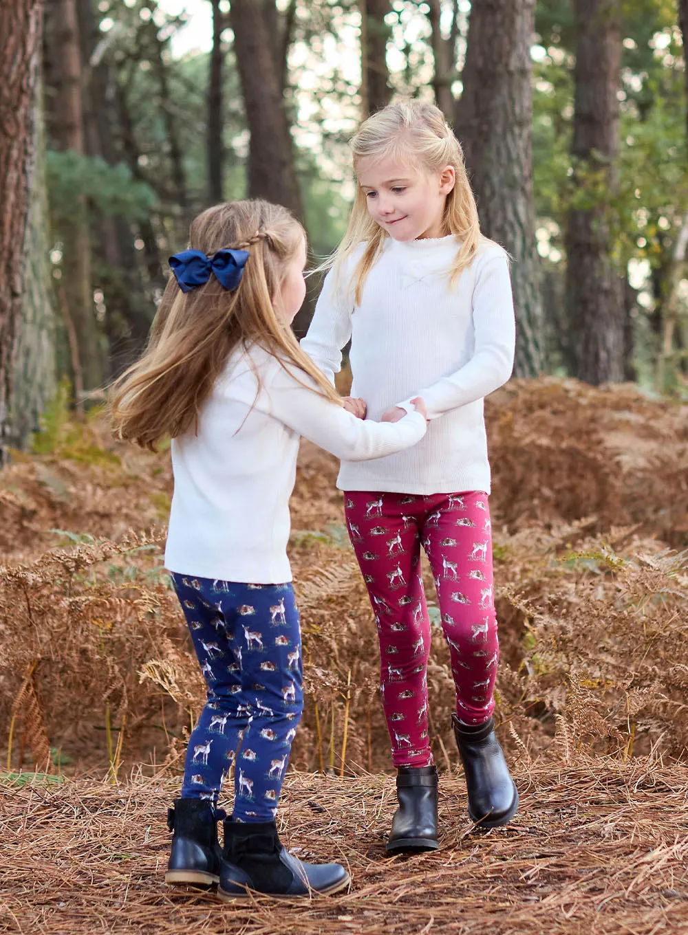 Deer Jersey Leggings in Berry