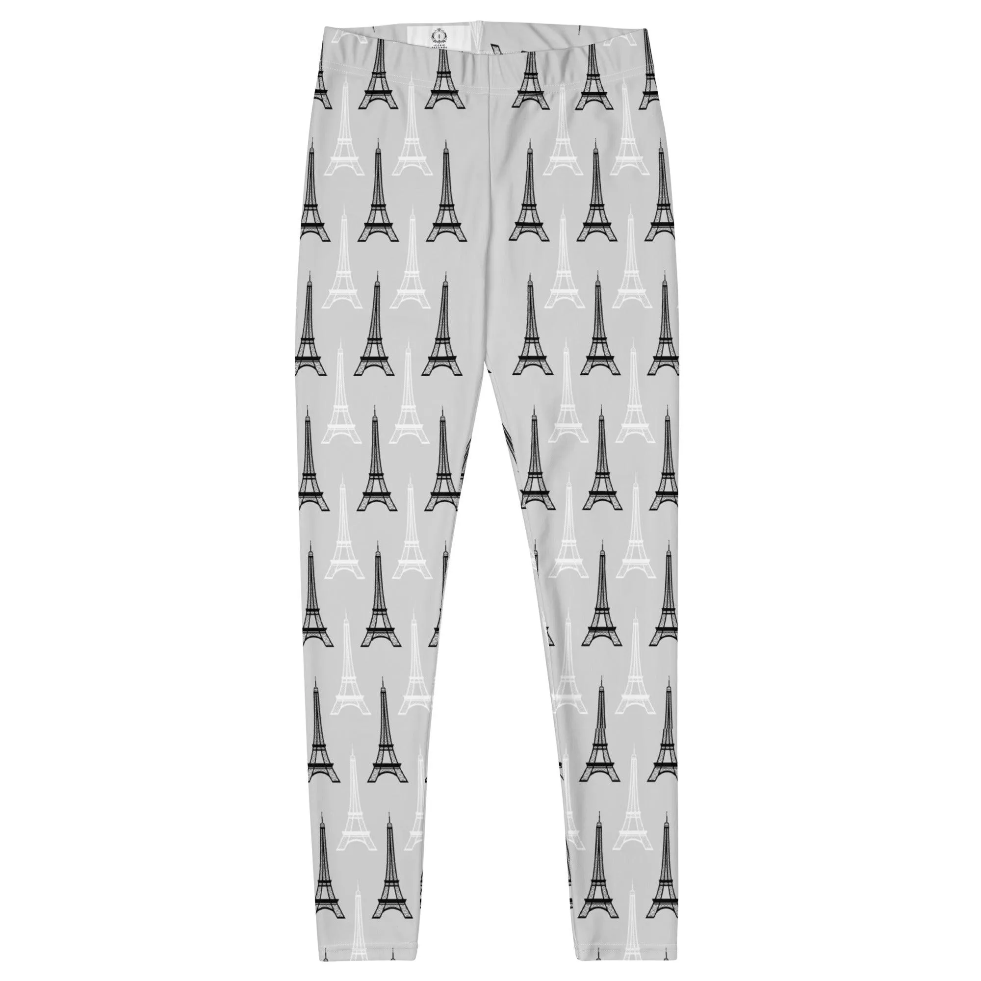 Eiffel Tower Chic Grey Leggings