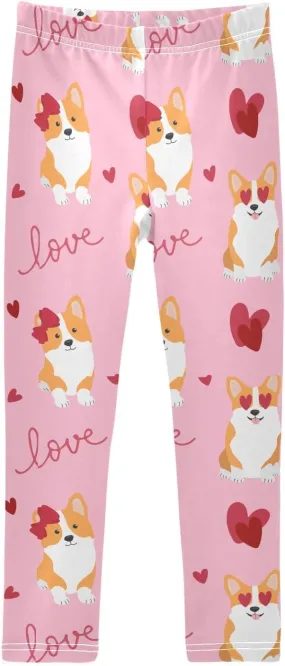 Emelivor Toddler Girls Leggings Comfortable Stretch Pants Athletic Leggings for Kids Girls Toddler 4-10 Years