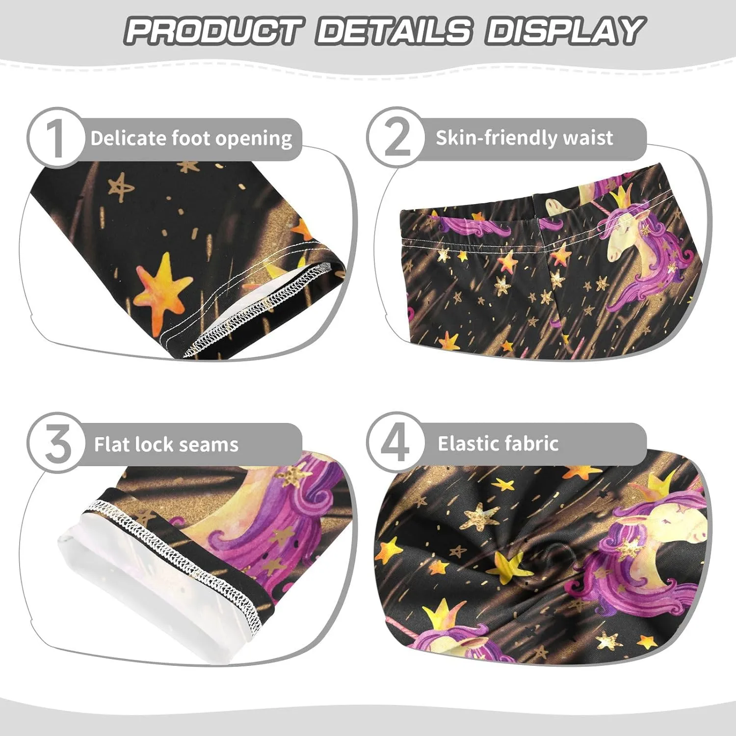 Emelivor Toddler Girls Leggings Comfortable Stretch Pants Athletic Leggings for Kids Girls Toddler 4-10 Years