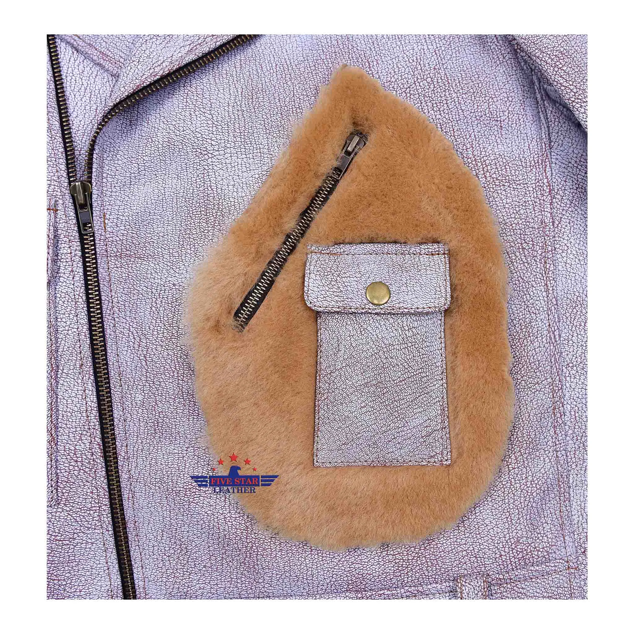FiveStar Leather SpeedKing Cycle Champ Grizzly Style Back Jacket White Distressed