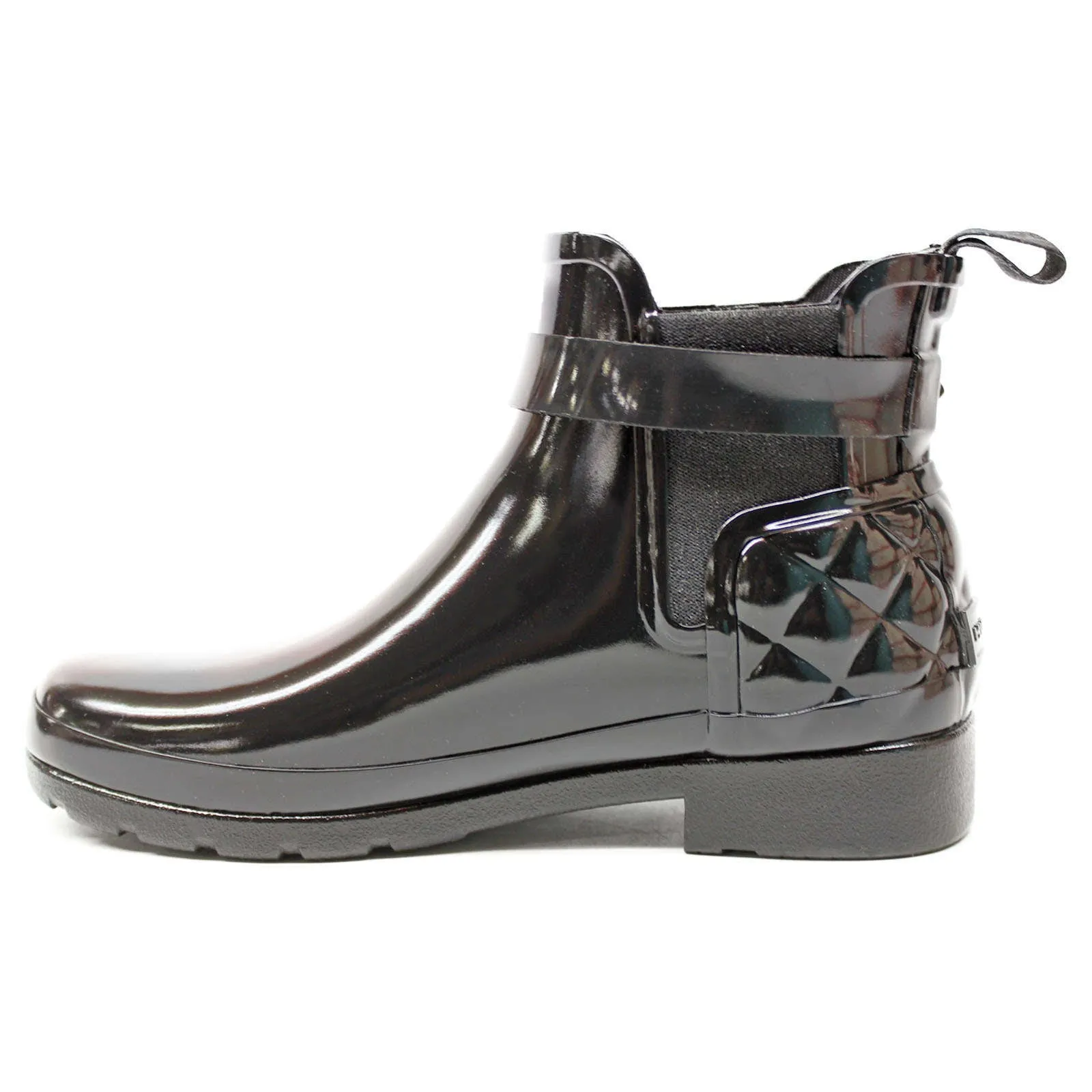 Hunter Refined Gloss Rubber Quilt Women's Chelsea Boots