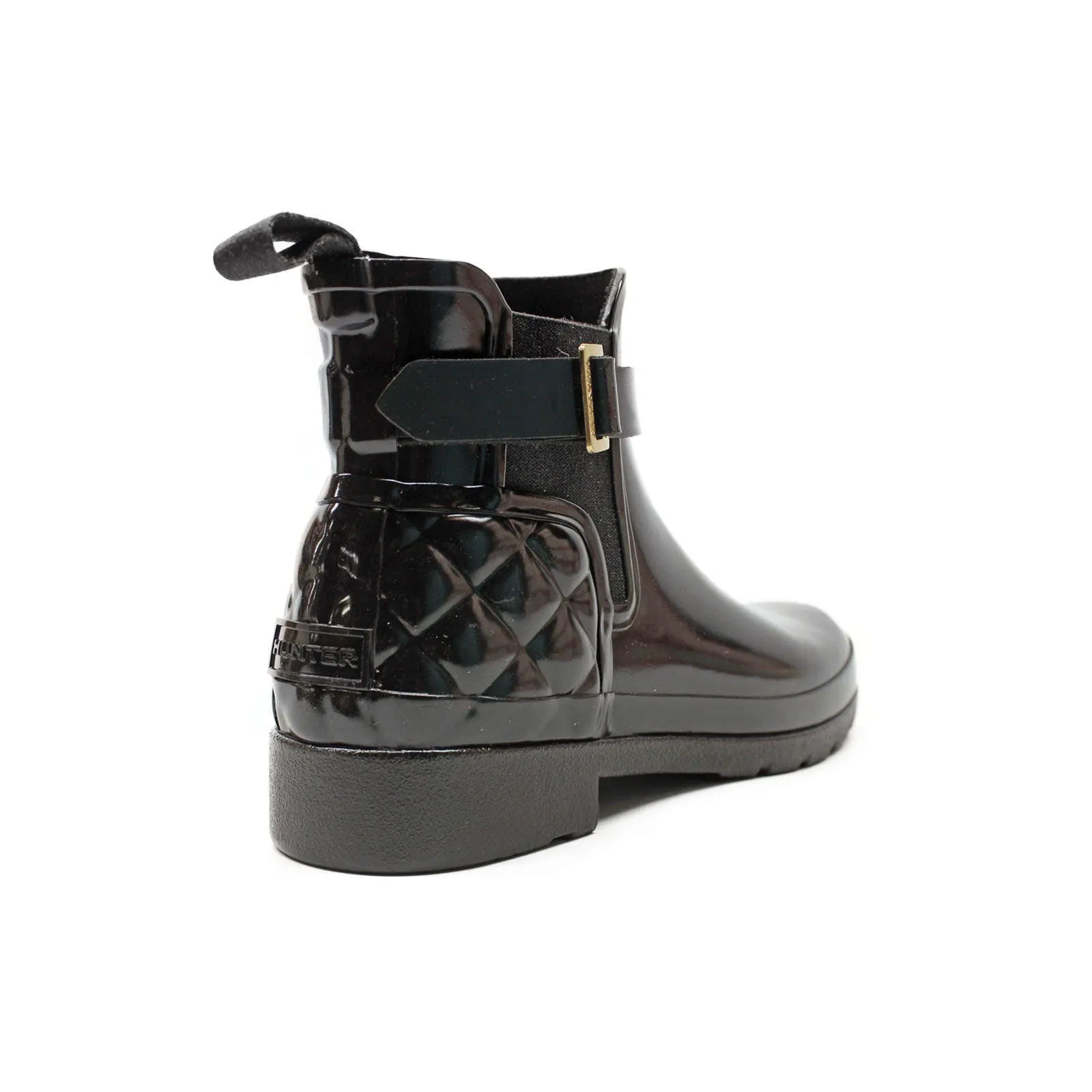 Hunter Refined Gloss Rubber Quilt Women's Chelsea Boots