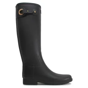 Hunter Refined Tall Eyelet Rubber Textile Women's Calf Length Wellington Boots