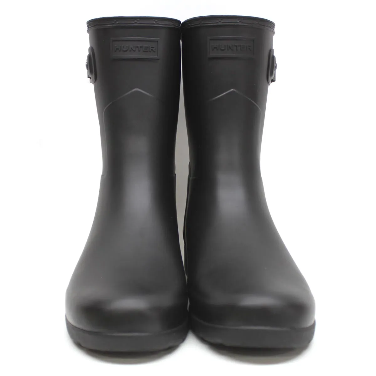Hunter Womens Boots Refined Slim Fit Short Wellington Mid-calf Wellies Rubber - UK 8