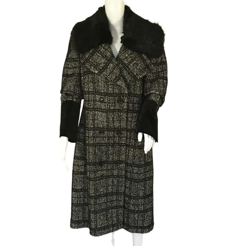 Karen Millen Women’s Peat Coat Stripes Neck Removible