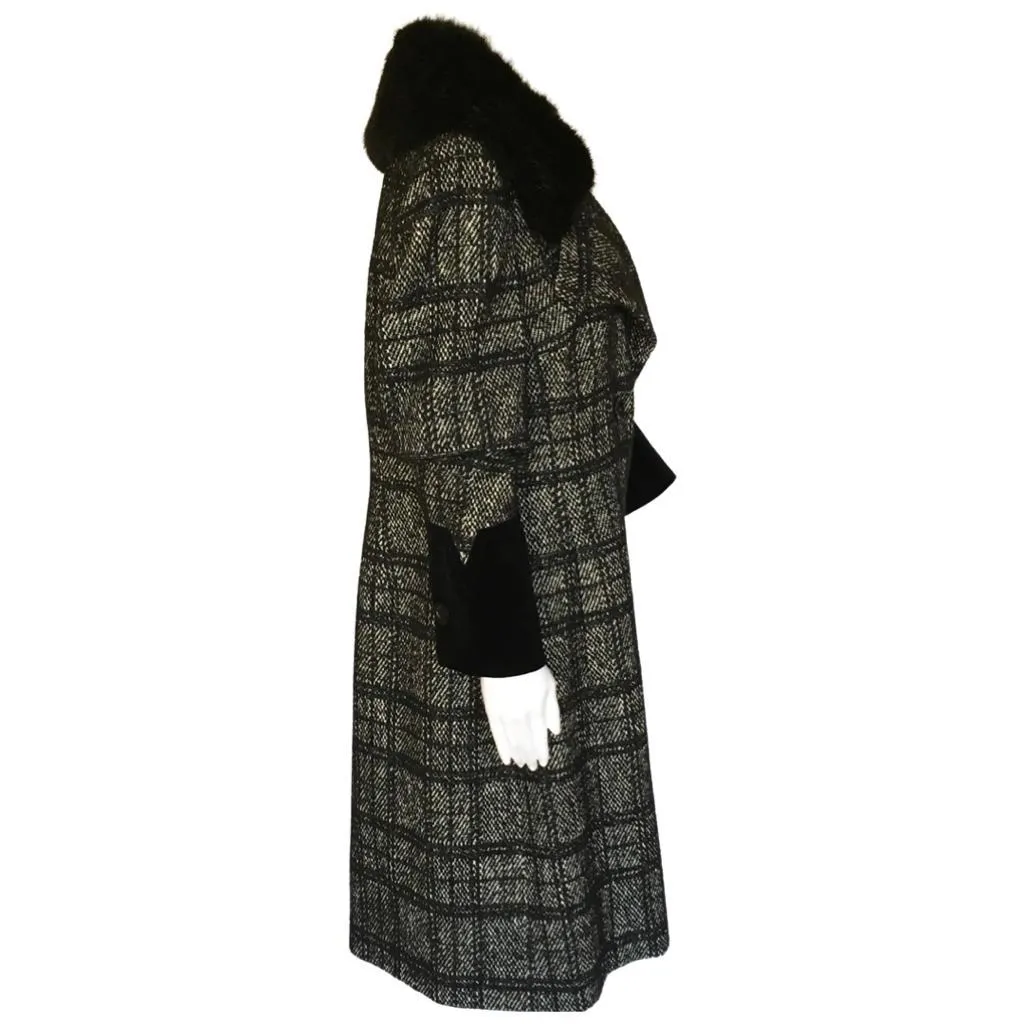 Karen Millen Women’s Peat Coat Stripes Neck Removible