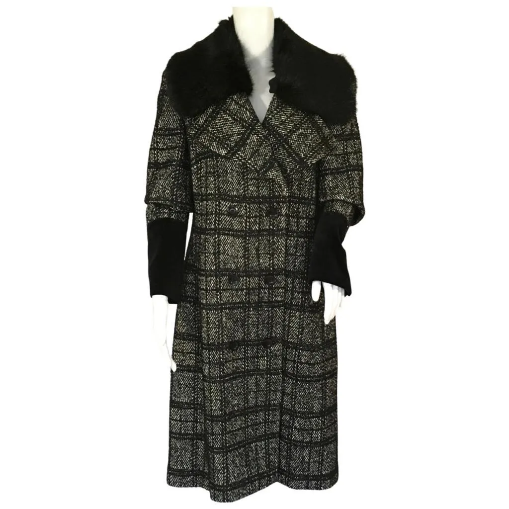 Karen Millen Women’s Peat Coat Stripes Neck Removible