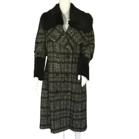 Karen Millen Women’s Peat Coat Stripes Neck Removible