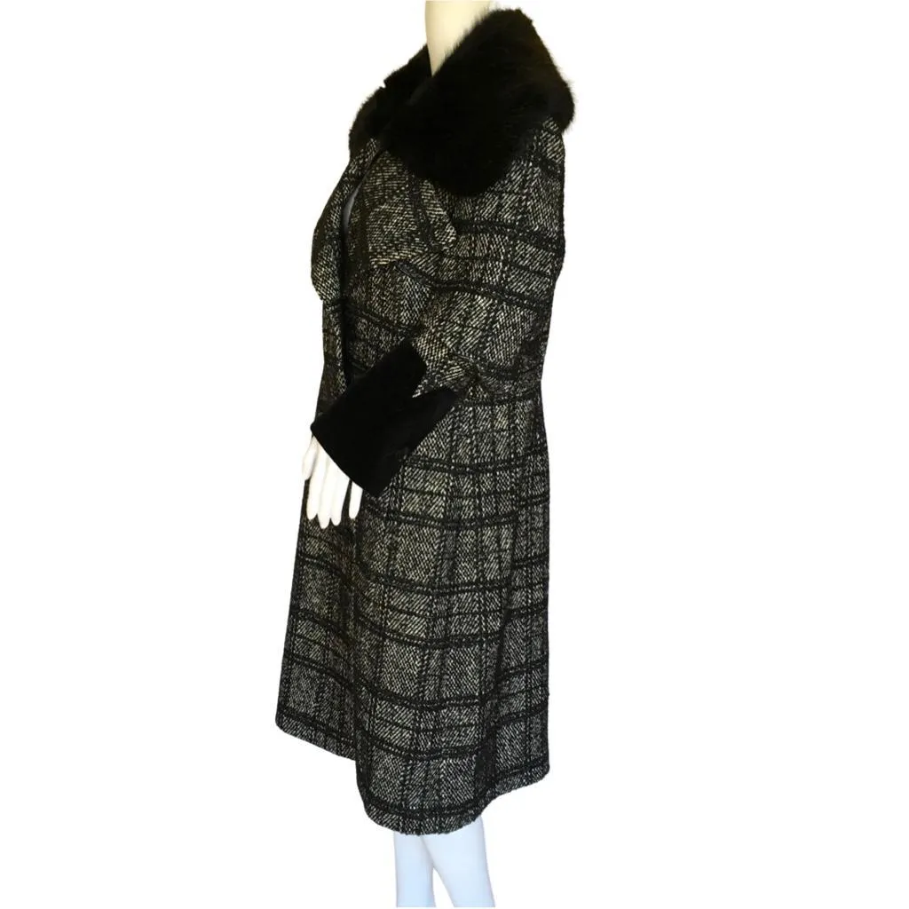 Karen Millen Women’s Peat Coat Stripes Neck Removible