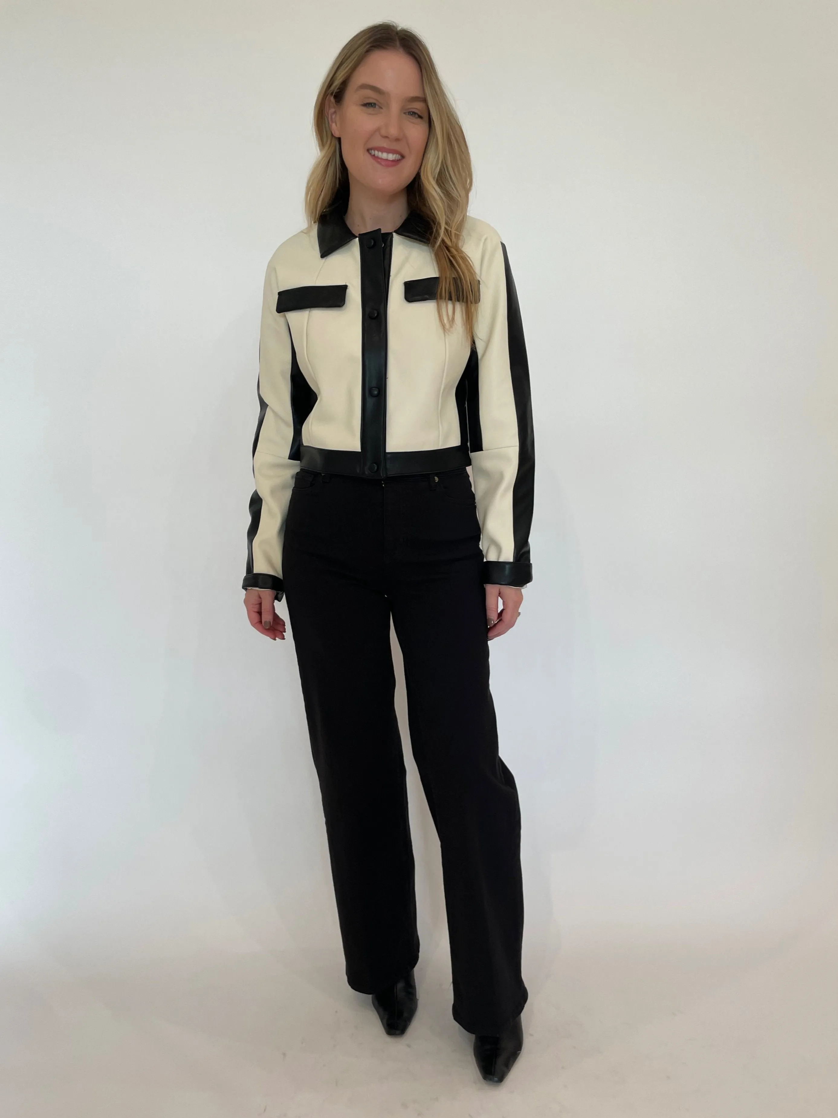 Le Slim Palazzo Wide Leg Jeans - Black