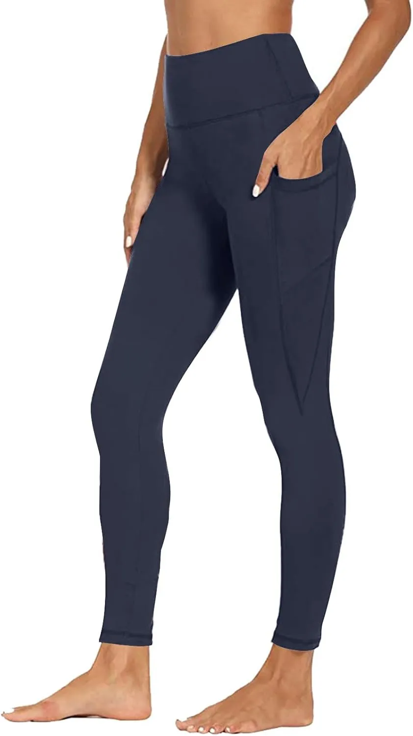 Leggings With Pockets For Women Comfortable And Stretchy Pants High Waisted Leggings Workout Plus Size Yoga Pants