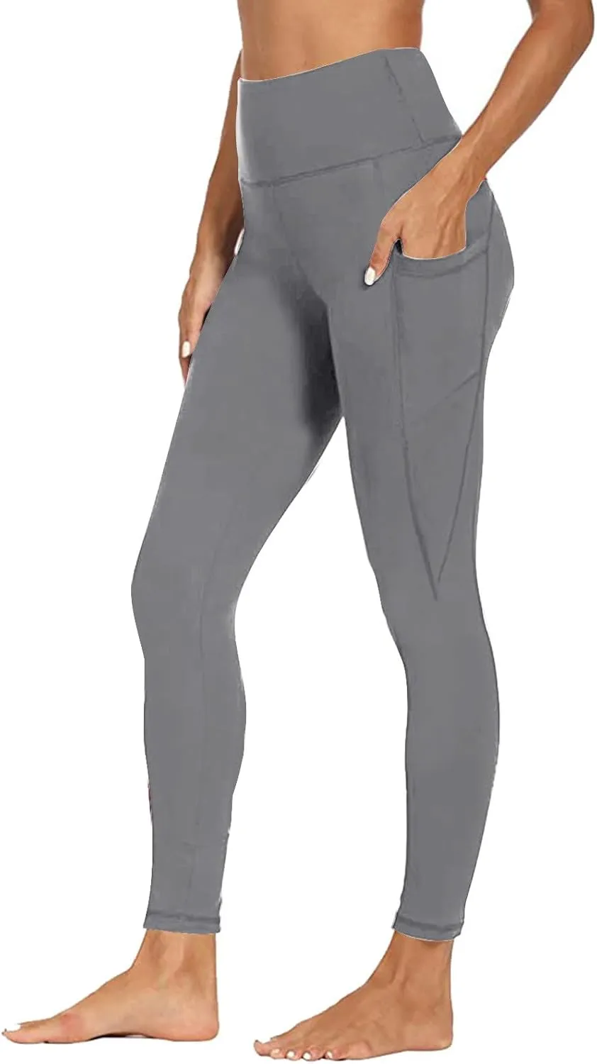 Leggings With Pockets For Women Comfortable And Stretchy Pants High Waisted Leggings Workout Plus Size Yoga Pants