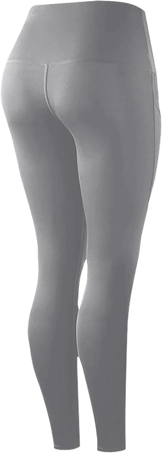 Leggings With Pockets For Women Comfortable And Stretchy Pants High Waisted Leggings Workout Plus Size Yoga Pants