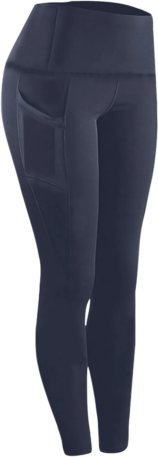 Leggings With Pockets For Women Comfortable And Stretchy Pants High Waisted Leggings Workout Plus Size Yoga Pants