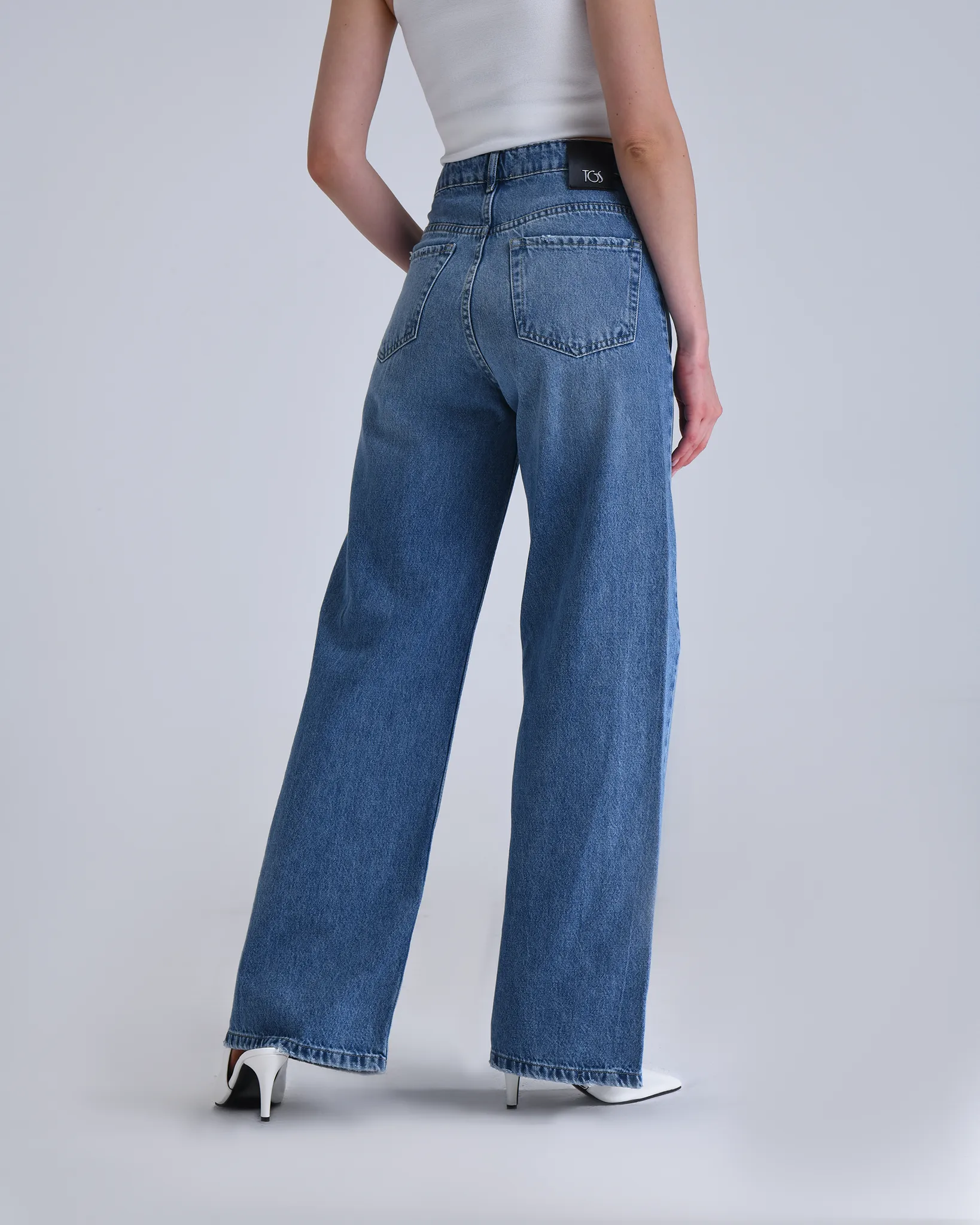 Light Blue Flared Leg Jeans