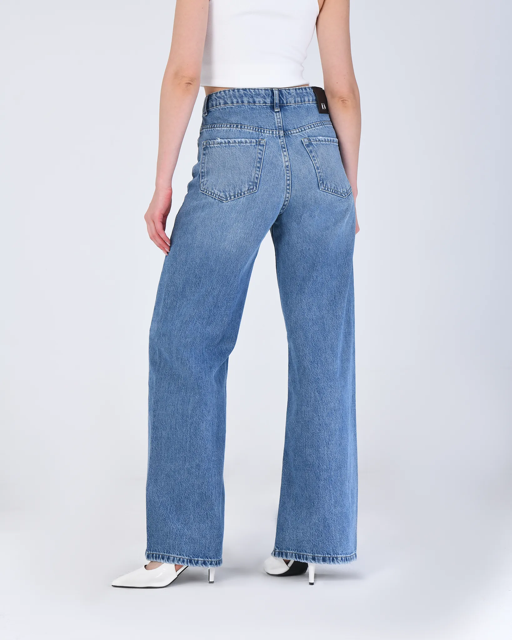 Light Blue Flared Leg Jeans