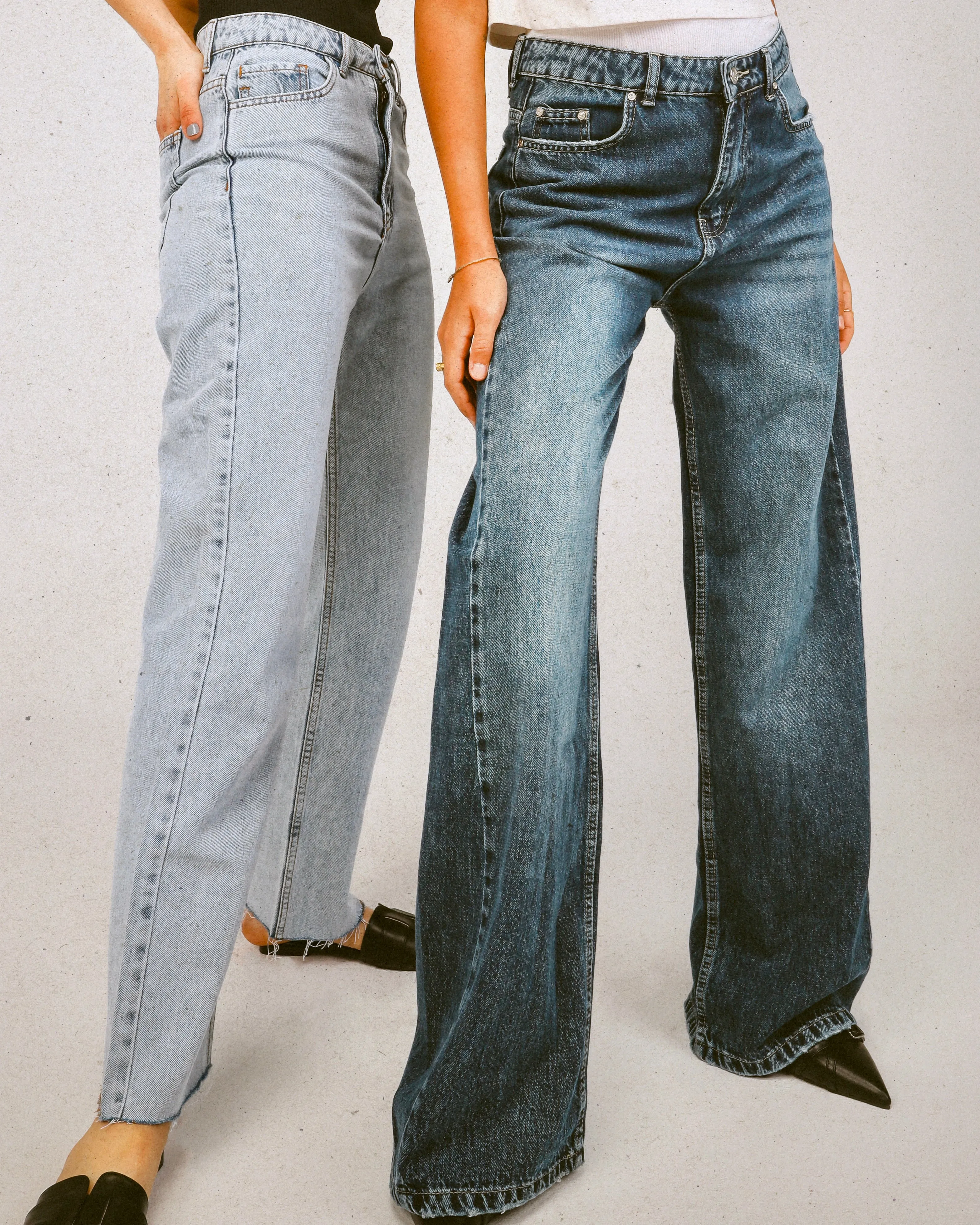 Light Blue Flared Leg Jeans