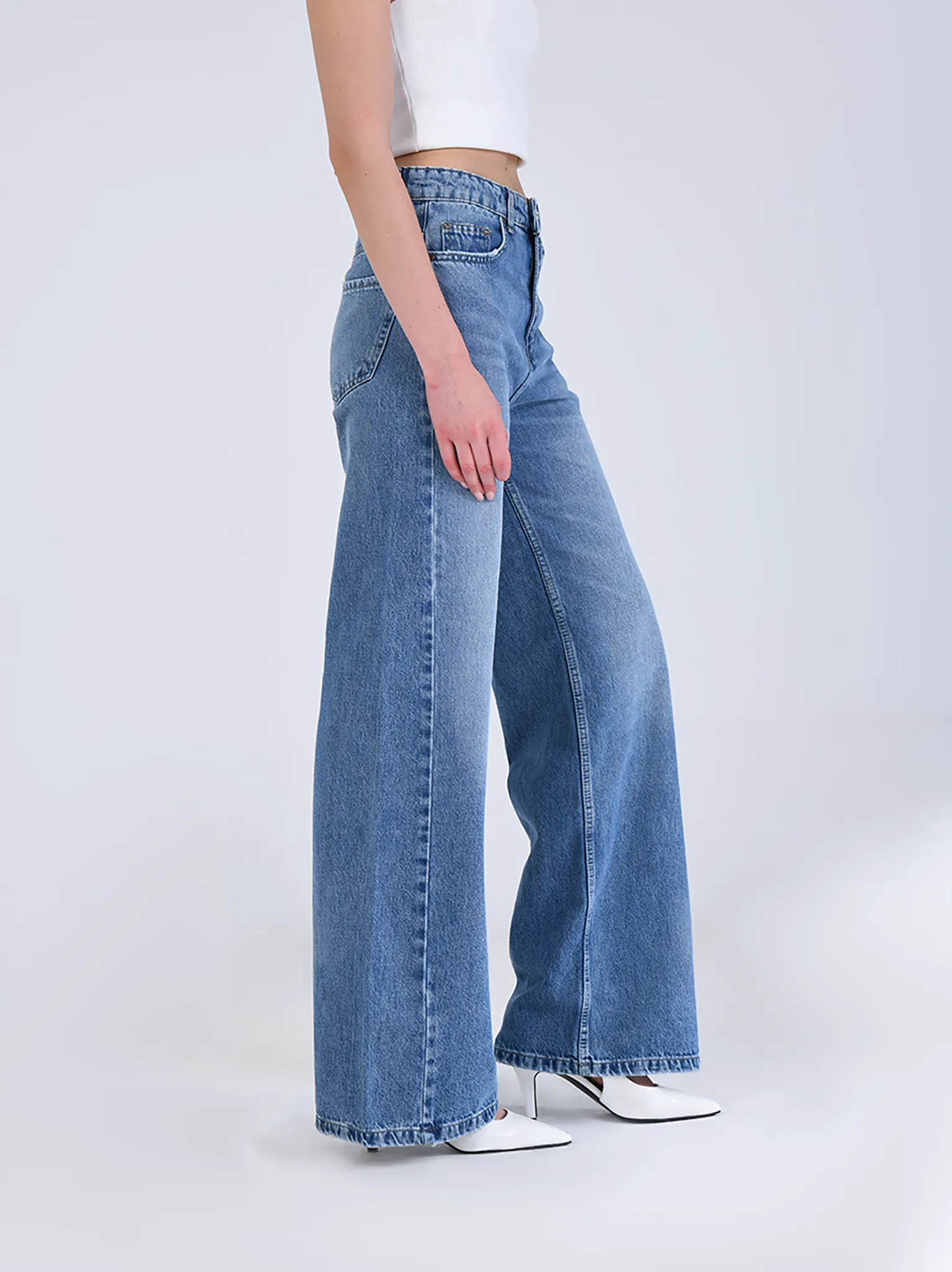 Light Blue Flared Leg Jeans