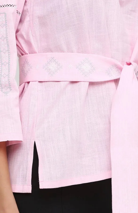 Light Pink Embroidered Blouse