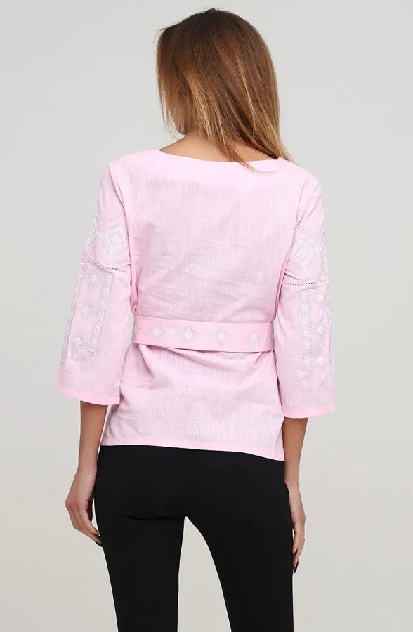 Light Pink Embroidered Blouse