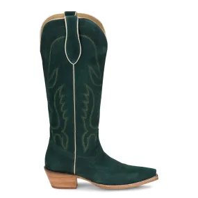 Liz Suede Embroidered Snip Toe Cowboy Boots
