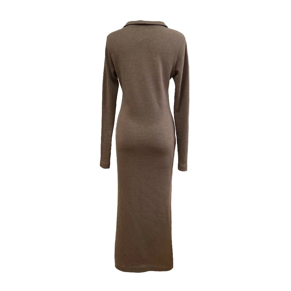 Long sleeve polo dress