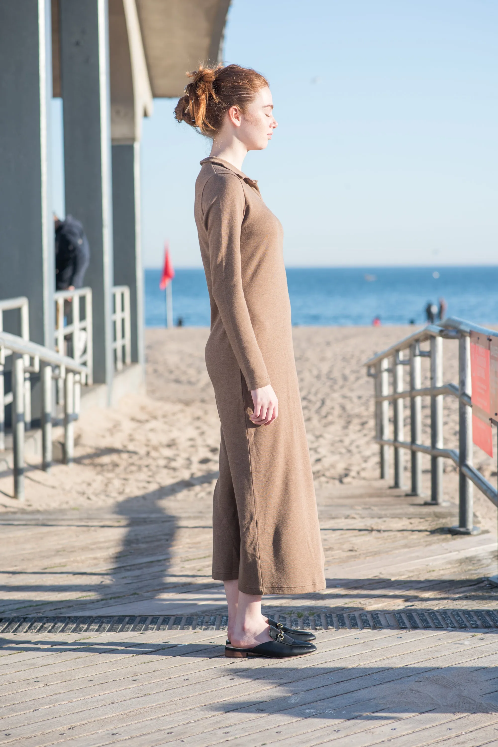 Long sleeve polo dress