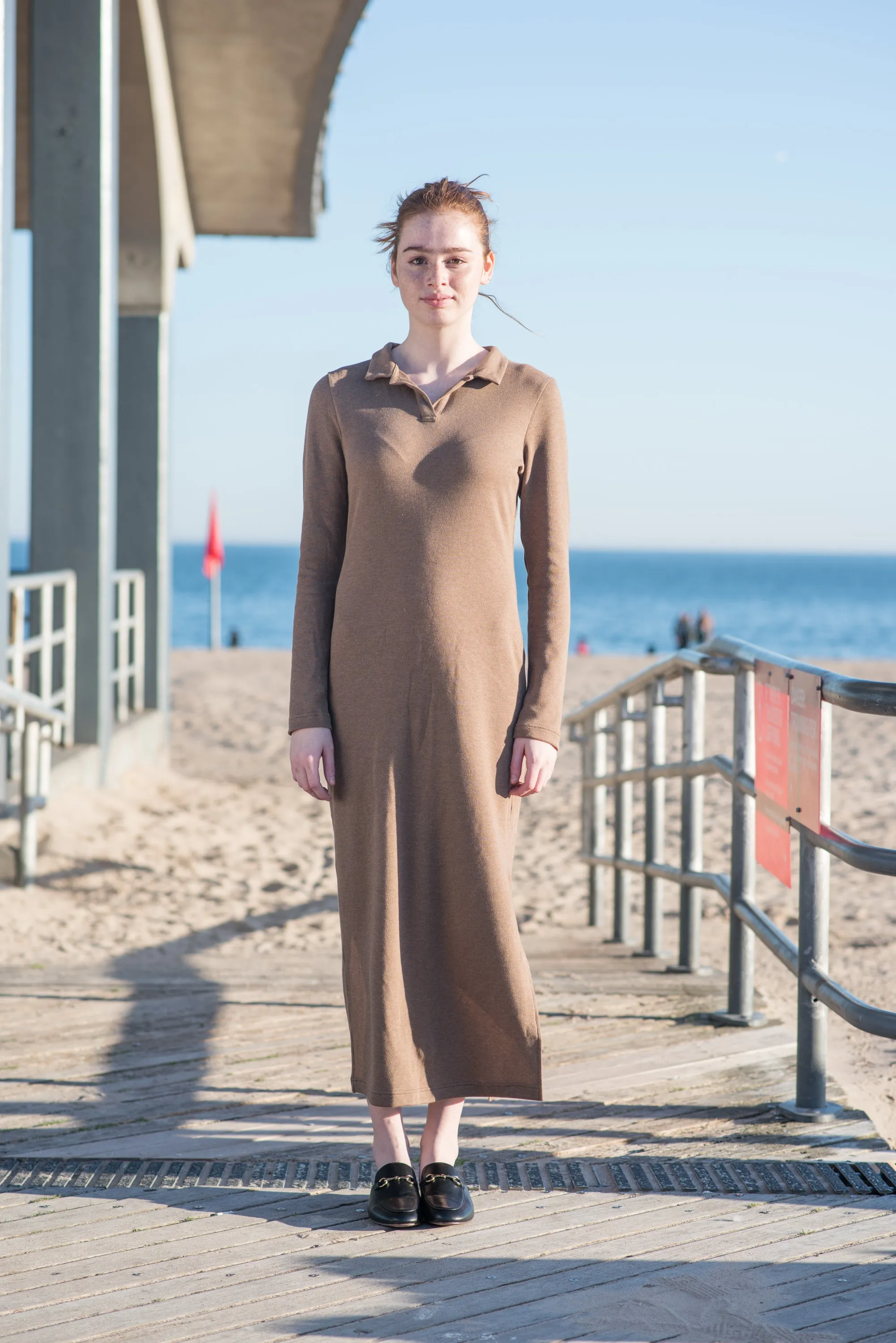 Long sleeve polo dress