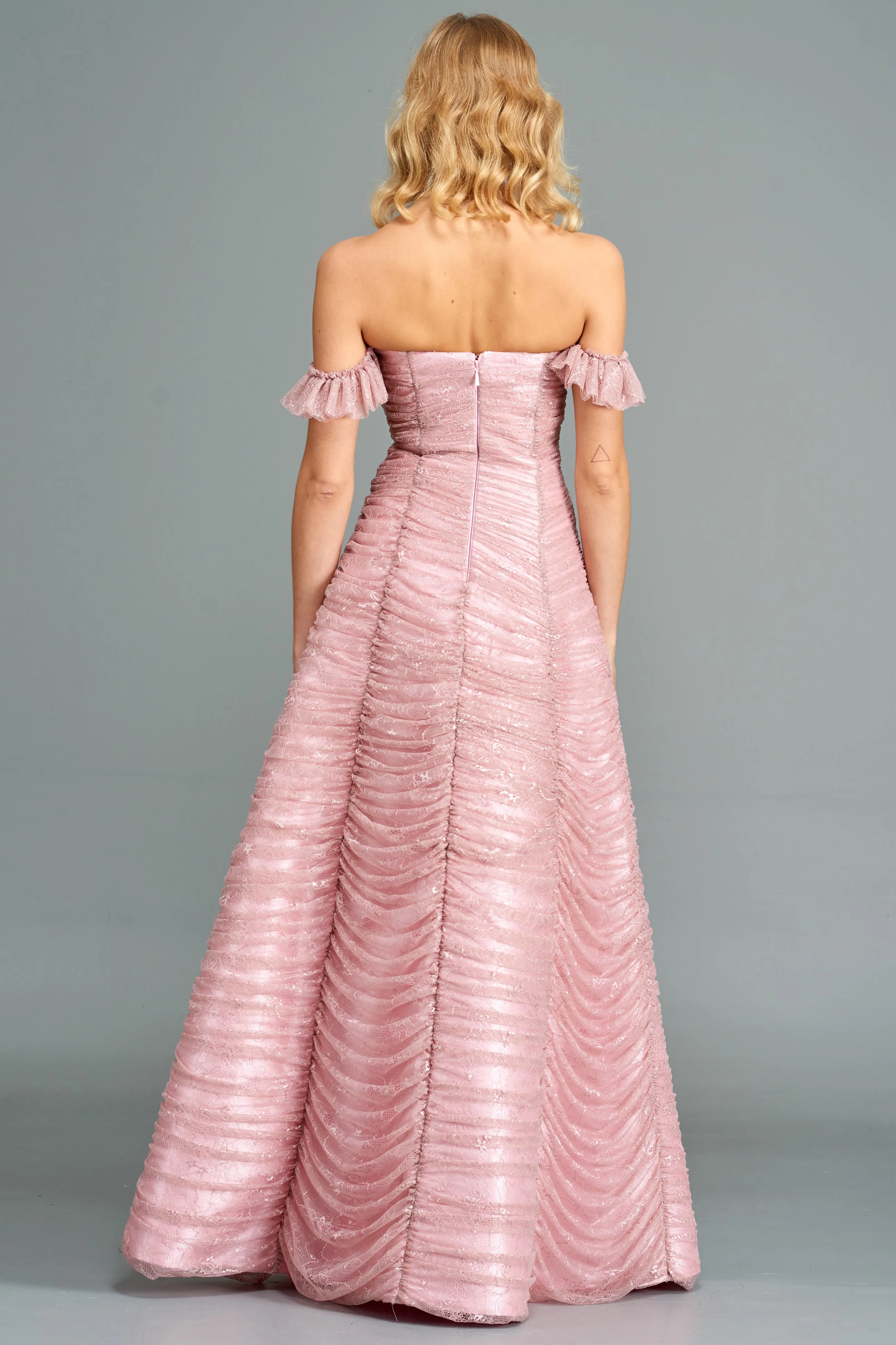 Long Structured Lace Gown