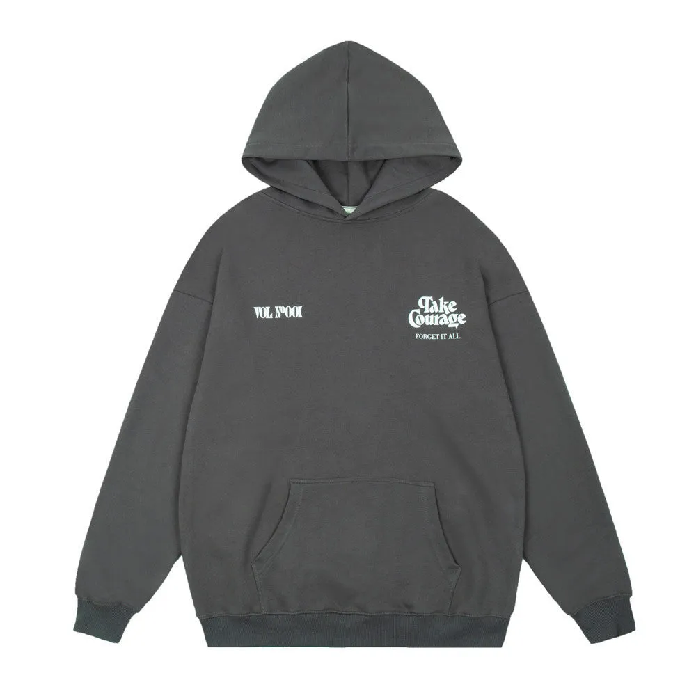 Loose Hoodie Autumn Landscape Print Sweatshirt