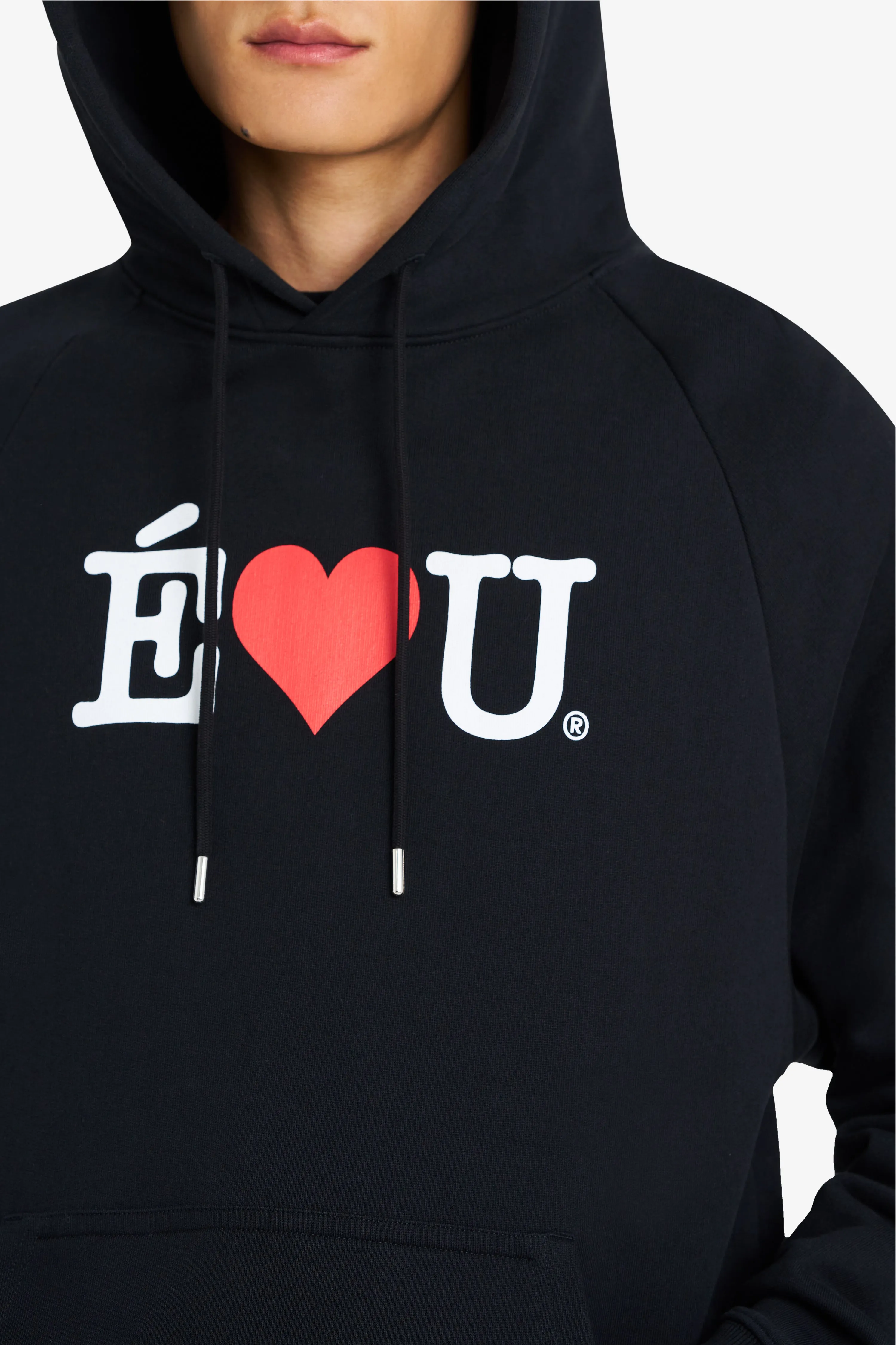 LOOSE HOODIE É L U BLACK