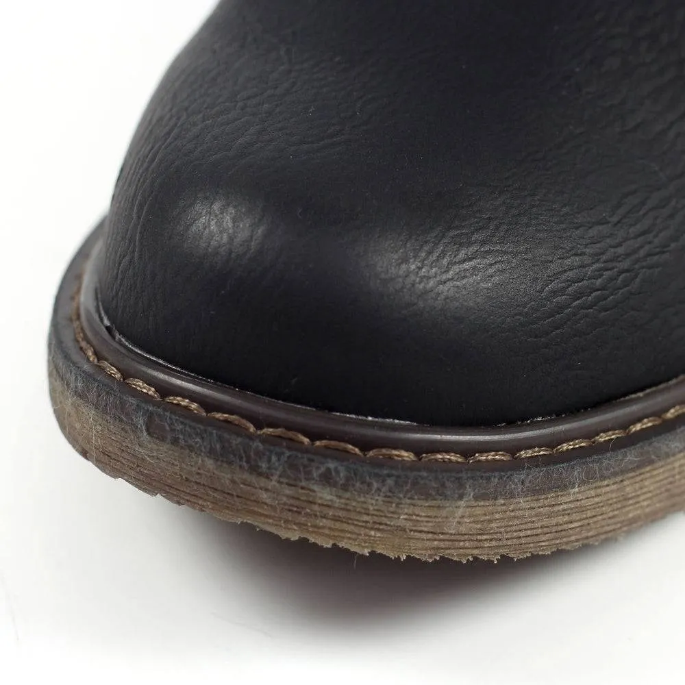 Lunar GLB108 Roxie II Ladies Black Elasticated Ankle Boots