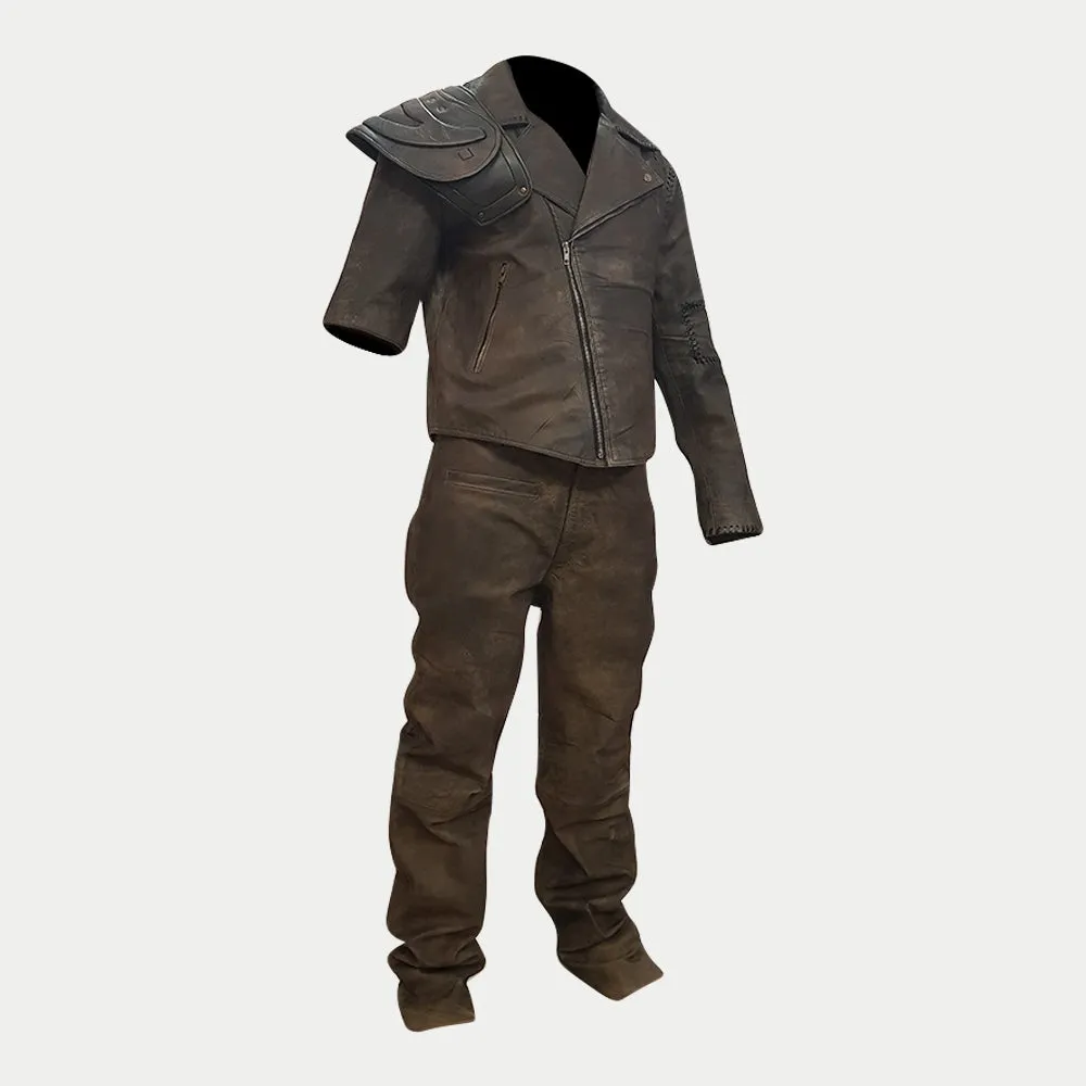 Mad Max 4 Fury Road Tom Hardy Distressed Leather Biker Jacket