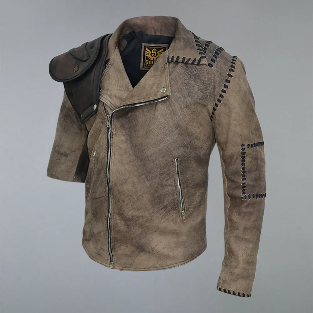 Mad Max 4 Fury Road Tom Hardy Distressed Leather Biker Jacket