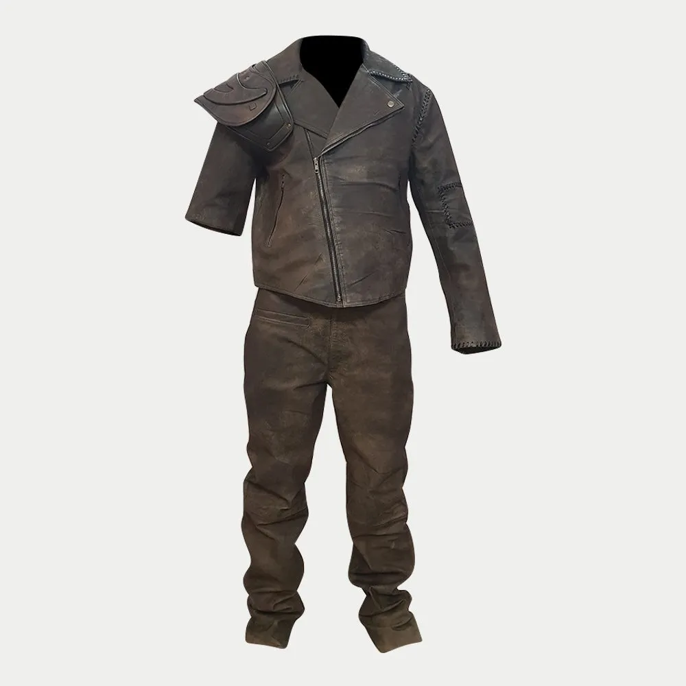 Mad Max 4 Fury Road Tom Hardy Distressed Leather Biker Jacket