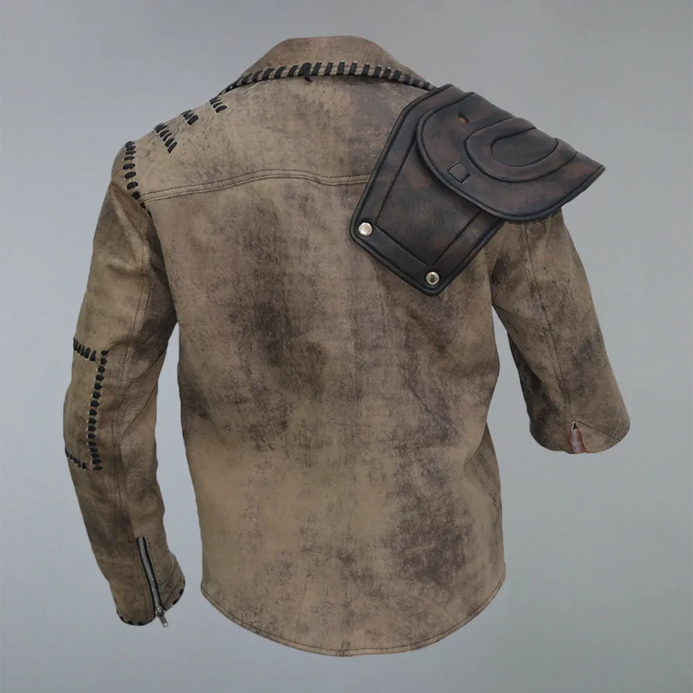 Mad Max 4 Fury Road Tom Hardy Distressed Leather Biker Jacket